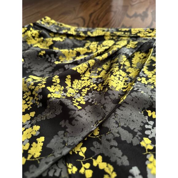 H&M Layered Tulip Skirt Yellow Black Spring Summer Fall Career Modern Casual - Picture 10 of 13